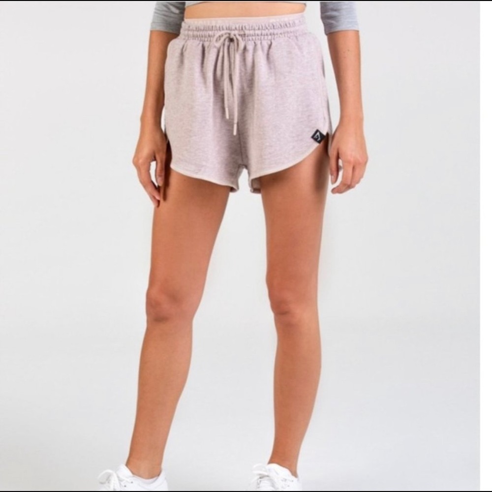 Gymshark Heather Dual Band Shorts - Taupe Marl